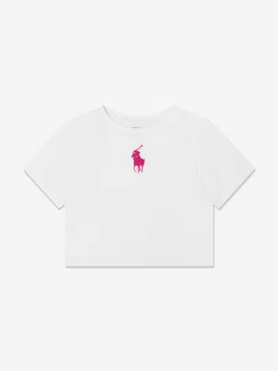 Ralph Lauren Kids' Girls Logo T-shirt In White