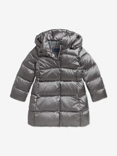RALPH LAUREN GIRLS METALLIC DOWN PADDED COAT