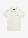 Ralph Lauren Girls Mini Cable Knit Polo Shirt In White