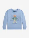 Ralph Lauren Girls Polo Bear Bubble Sweatshirt In Blue