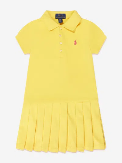Ralph Lauren Kids' Girls Polo Dress In Yellow