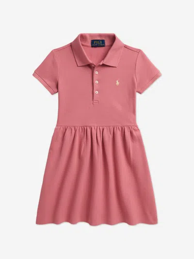 Ralph Lauren Babies'  Girls Polo Waist Dress In Pink