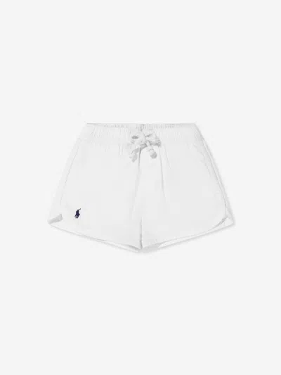 Ralph Lauren Kids' Girls Prepster Logo Shorts In White