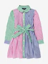 RALPH LAUREN GIRLS STRIPED SHIRT DRESS