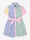 Polo Ralph Lauren Toddler And Little Girls Striped Cotton Fun Shirtdress In Multicoloured