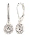 Ralph Lauren Glass Crystal Stone Pave Drop Earrings In Silver