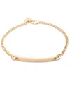 Ralph Lauren Glass Stone Crystal Logo Flex Bracelet In Gold