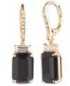 Ralph Lauren Glass Stone Drop Earrings In Black