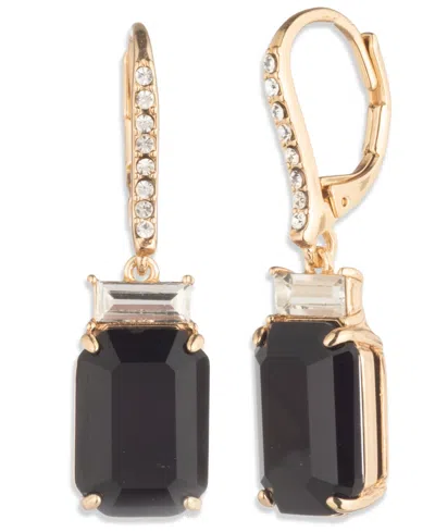 Ralph Lauren Glass Stone Drop Earrings In Black