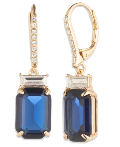 Ralph Lauren Glass Stone Drop Earrings In Gray