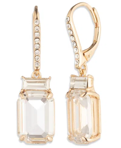 Ralph Lauren Glass Stone Drop Earrings In Gold