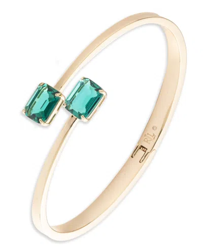 Ralph Lauren Glass Stone Gold-tone Bypass Cuff Bracelet