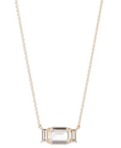 Ralph Lauren Glass Stone Pendant Necklace In Gray