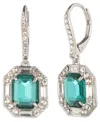 Ralph Lauren Glass Stone Silver-tone Drop Earrings (also In Gold-tone) In Gray