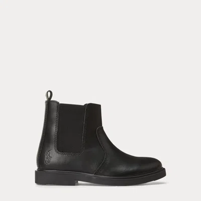 Ralph Lauren Kids' Glaston Leather Boot In Black