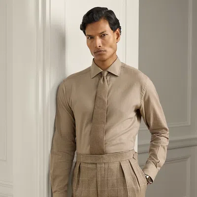 Ralph Lauren Glen Check Twill Shirt In Brown