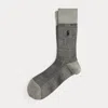 Ralph Lauren Glen Plaid Trouser Socks In Gray