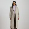 Ralph Lauren Glen Plaid Wool-blend Reefer Coat In Gray