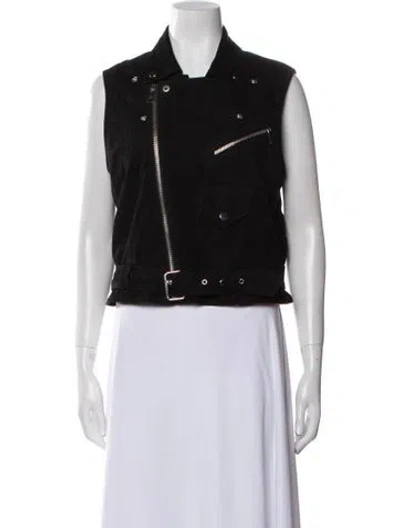 Pre-owned Ralph Lauren Goat Leather Vest In Black