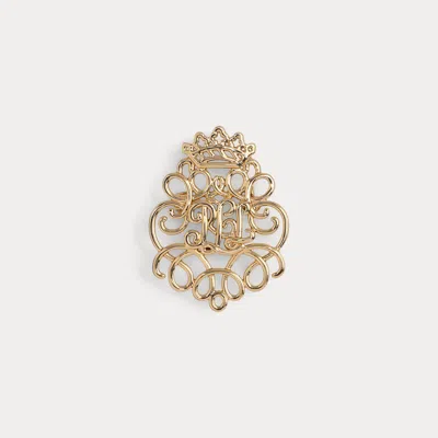 RALPH LAUREN RALPH LAUREN GOLD-PLATED LOGO PIN