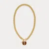 Ralph Lauren Gold-plated Padlock Pendant Necklace In Gold