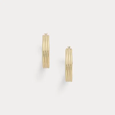 Ralph Lauren Gold-plated Ribbed Hoop Earrings