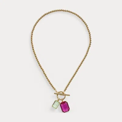 Ralph Lauren Gold-plated Stone Pendant Necklace