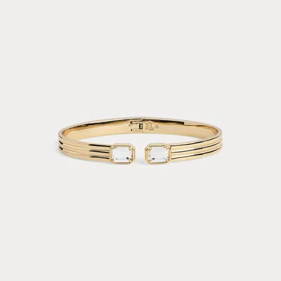 Ralph Lauren Gold-plated Stone Ribbed Cuff Bracelet