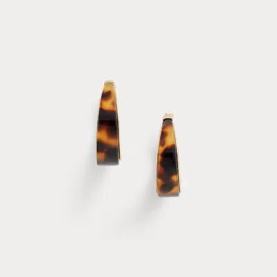 Ralph Lauren Gold-plated Tortoiseshell Hoop Earrings