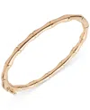 Ralph Lauren Gold-tone Bamboo Inspired Hinged Bangle Bracelet