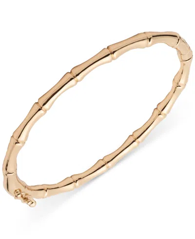 Ralph Lauren Gold-tone Bamboo Inspired Hinged Bangle Bracelet