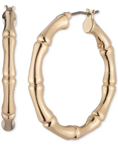 Ralph Lauren Gold-tone Bamboo-inspired Medium Hoop Earrings, 1.1"