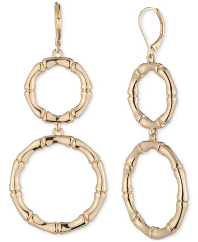 Ralph Lauren Gold-tone Bamboo-texture Double Drop Earrings