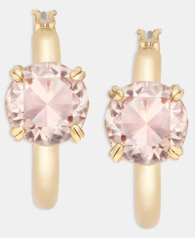 Ralph Lauren Gold-tone Colored Stone Solitaire Small Hoop Earrings, 0.57"