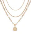 Ralph Lauren Gold-tone Crest Layered Pendant Necklace, 16" + 3" Extender In Pearl