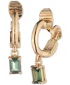 Ralph Lauren Gold-tone Crystal Drop Hoop Earrings