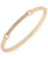 Ralph Lauren Gold-tone Crystal Hinge Bangle Bracelet In Gold