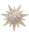 Ralph Lauren Gold-tone Crystal Starburst Pin In Gold