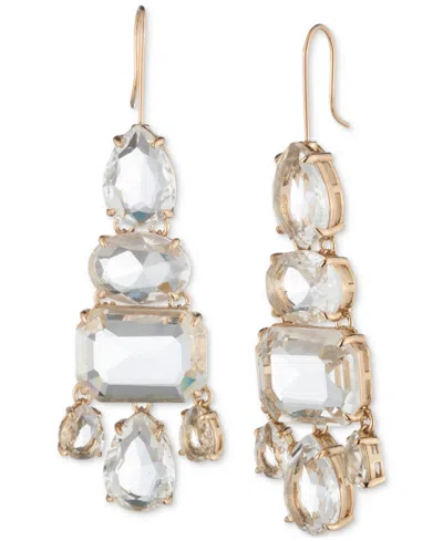 Ralph Lauren Gold-tone Crystal Stone Chandelier Earrings