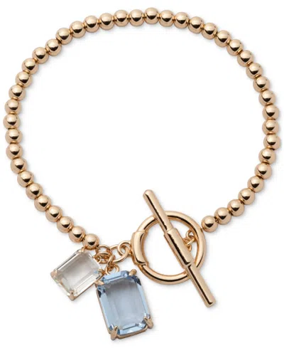Ralph Lauren Gold-tone Crystal Stone Flex Bracelet