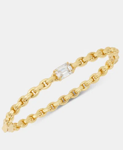 Ralph Lauren Gold-tone Cubic Zirconia Chain Bangle Bracelet