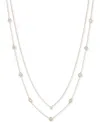 Ralph Lauren Gold-tone Cubic Zirconia Two-row Stationed Collar Necklace, 18" + 3" Extender In Metallic