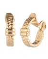 Ralph Lauren Gold-tone Herringbone Hoop Earrings In Gold