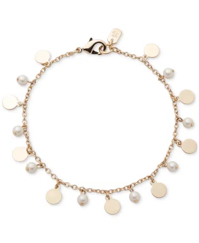 Ralph Lauren Gold-tone Imitation Pearl Shaky Flex Bracelet