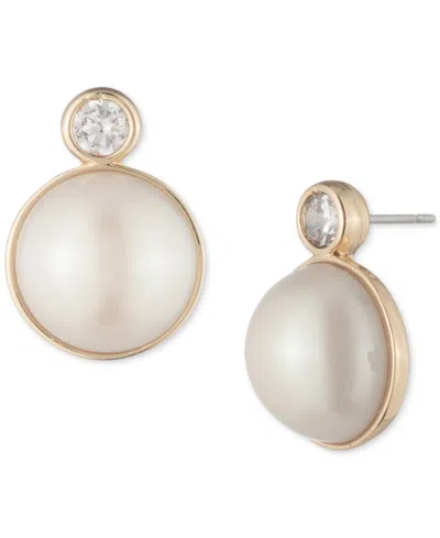 Ralph Lauren Gold-tone Imitation Pearl Stud Earrings