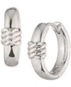 Ralph Lauren Gold-tone Knotted Small Huggie Hoop Earrings, 0.55" In Metallic