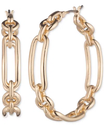 Ralph Lauren Gold-tone Link Medium Hoop Earrings, 1.3"