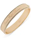 Ralph Lauren Gold-tone Logo Crystal Bangle Bracelet In Gold