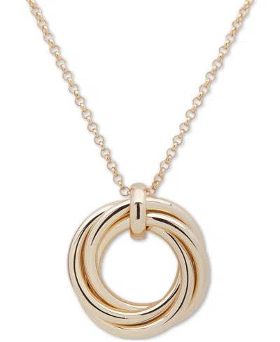 Ralph Lauren Gold-tone Love Knot 36" Pendant Necklace