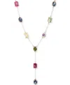 Ralph Lauren Gold-tone Multicolor Stone Lariat Necklace, 16" + 3" Extender In Misc